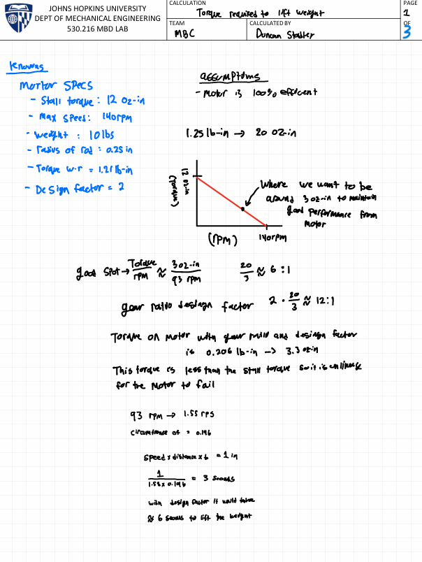 Lifting machine calculations 1