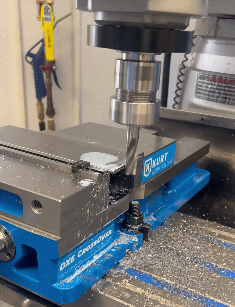 Milling Stirling engine parts